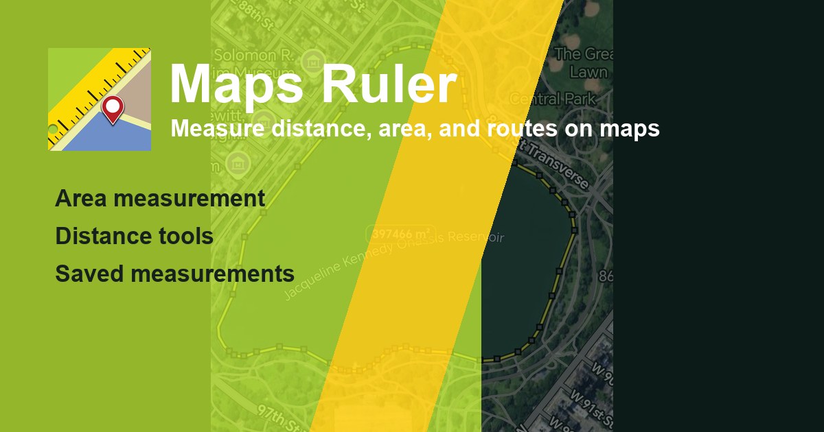 Maps Ruler - Measure Distance and Area on Maps